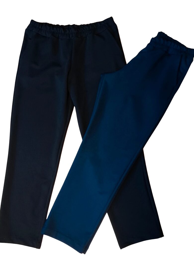 Klasikinio stiliaus trikotažinės kelnės su nedideliu pūkeliu viduje (122-170)