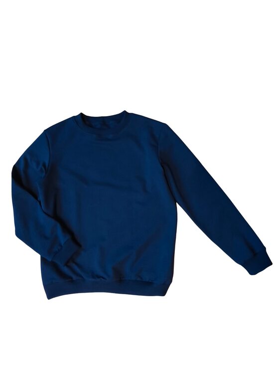 Tamsiai mėlynas džemperis su pūkeliu,basic