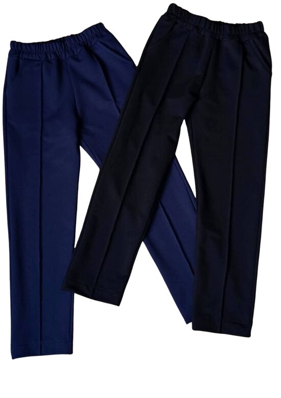 Kelnės su nusiūtu kantuku, su nedideliu pūkeliu viduje 