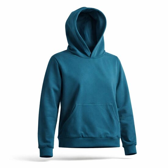 Džemperis su gobtuvu ir talpia kišene (122-164), įv. spalvų