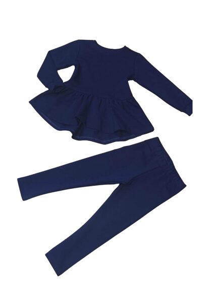 Tamsiai mėlynas komplektas Mergaitei (80-134)